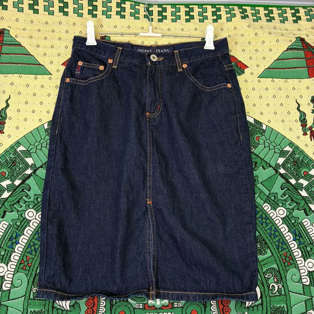Vintage Guess Jeans Denim Skirt Size 27